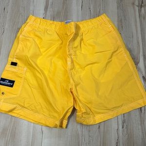 Yellow Old Navy Vintage Swim Trunks